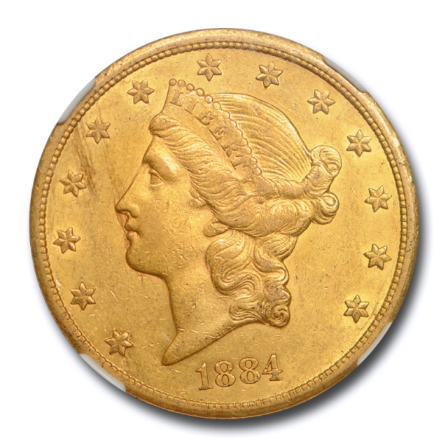 1884 CC $20 Liberty Head Double Eagle NGC AU 53 Carson City Gold Piece Original 