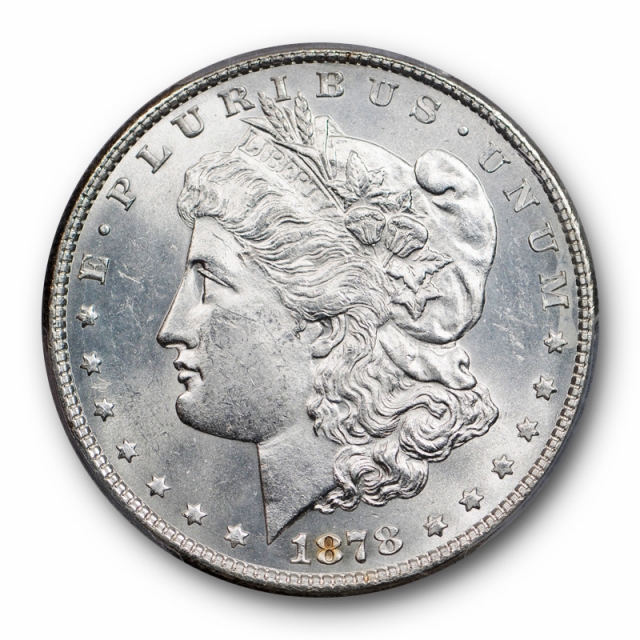 1878 8TF $1 Morgan Dollar PCGS MS 63 Uncirculated Blast White Lustrous