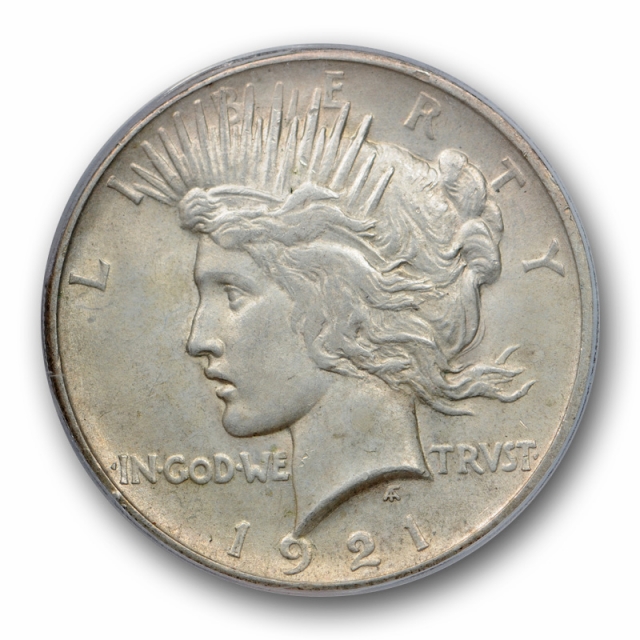 1921 $1 Peace Dollar PCGS MS 62 Uncirculated Key Date Original Toned Surfaces 