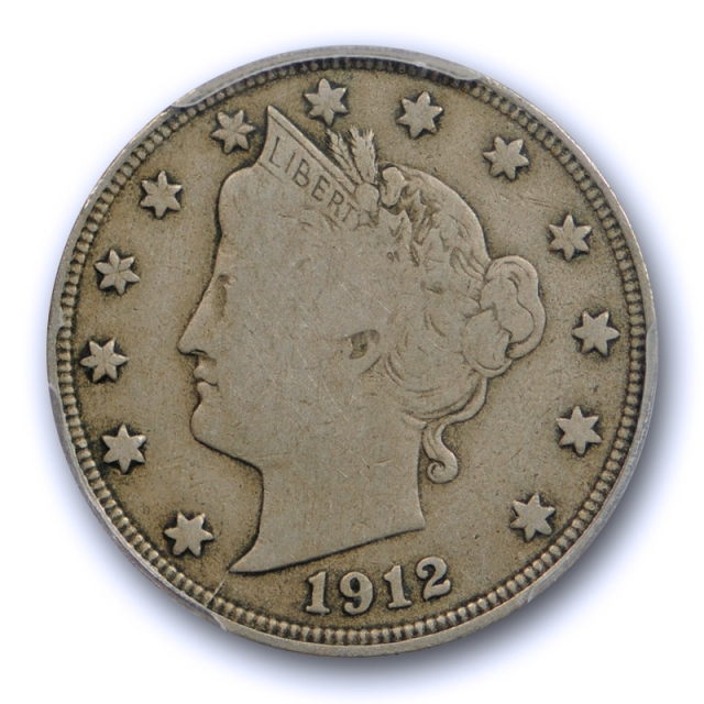 1912 S 5C Liberty Head Nickel PCGS F 12 Fine San Francisco Mint Key Date Cert#7767