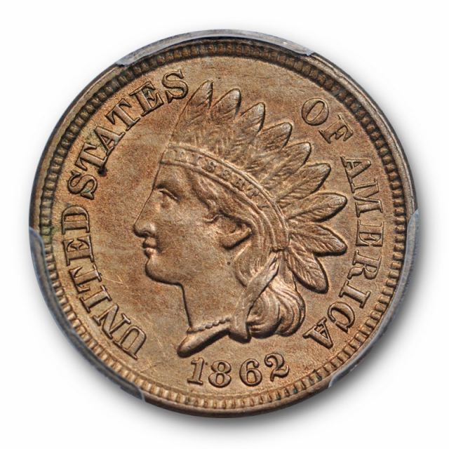 1862 1C Indian Head Cent PCGS MS 63 Uncirculated Copper Nickel Cert#9230