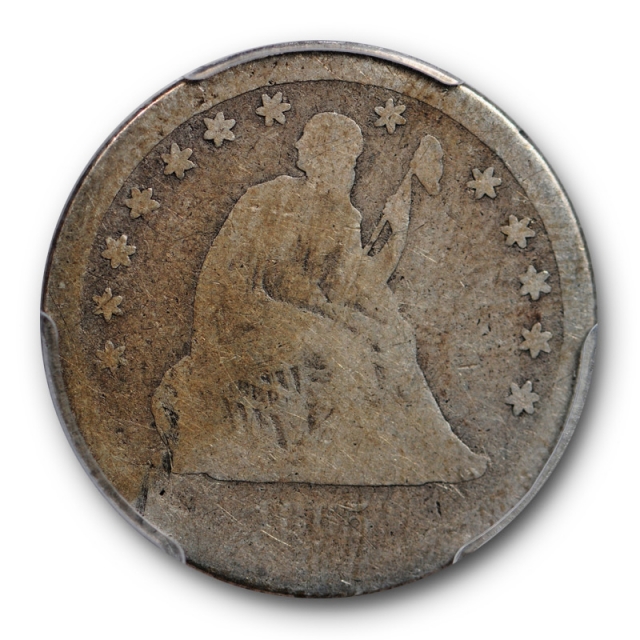 1865 S 25C Seated Liberty Quarter PCGS G 4 Good Key Date San Francisco Mint