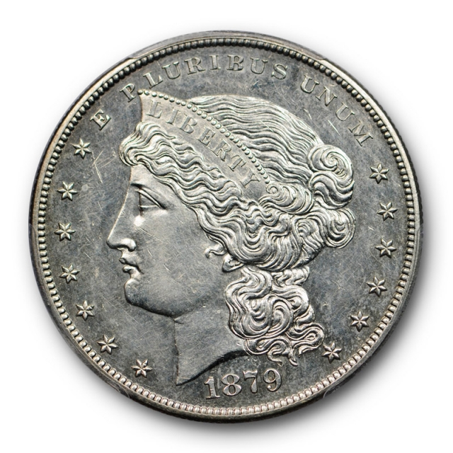 1879 $1 J-1617 Pattern PCGS PR 58 Goloid Silver Dollar Style Pattern Coin