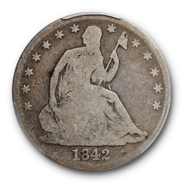1842 O 50C Seated Liberty Half Dollar PCGS G 4 Medium Date, Rev 1842 Pop 1 !