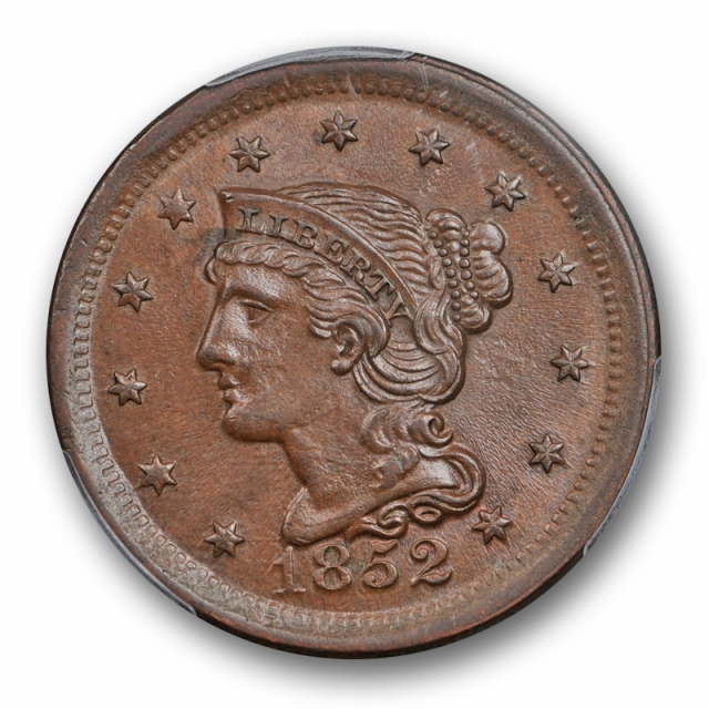 1852 1C  Braided Hair Large Cent PCGS MS 63 BN Uncirculated Newcomb 7 #9964