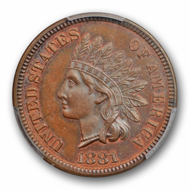 1881 1C Indian Head Cent Proof PCGS PR 64 BN Brown Attractive Low Mintage