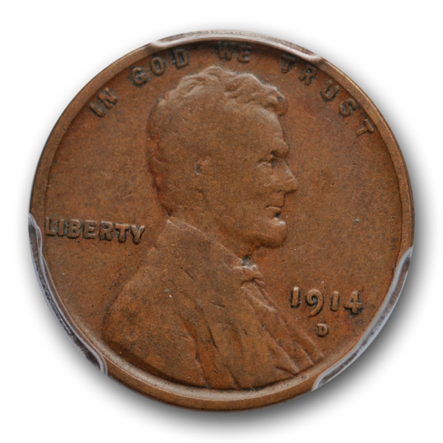 1914 D Lincoln Wheat Cent PCGS VG 10 Very Good to Fine Denver Mint Key Date Cert#4492