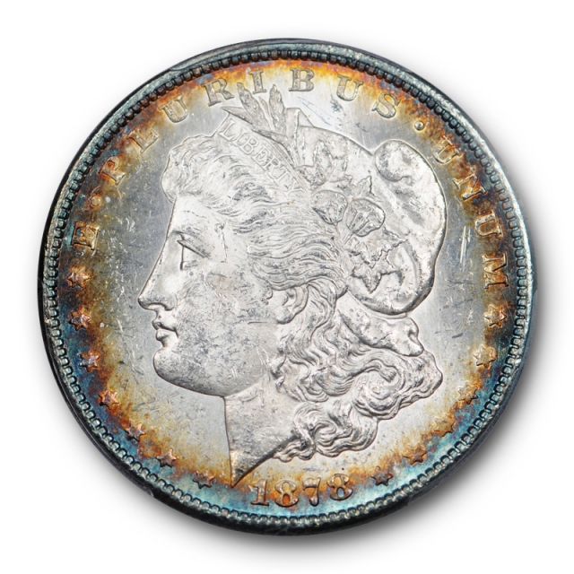 1878 CC $1 Morgan Dollar PCGS MS 61 Uncirculated Toned Beauty Carson City