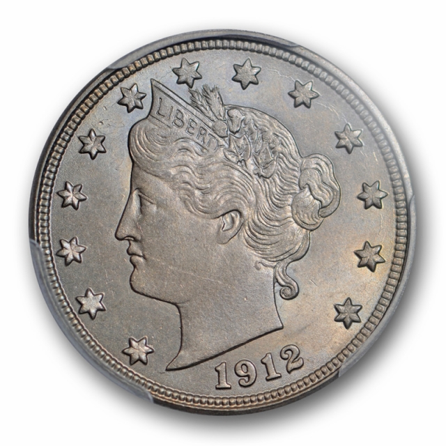 1912 D 5C Liberty Head Nickel PCGS MS 64 Uncirculated Denver Mint Tough