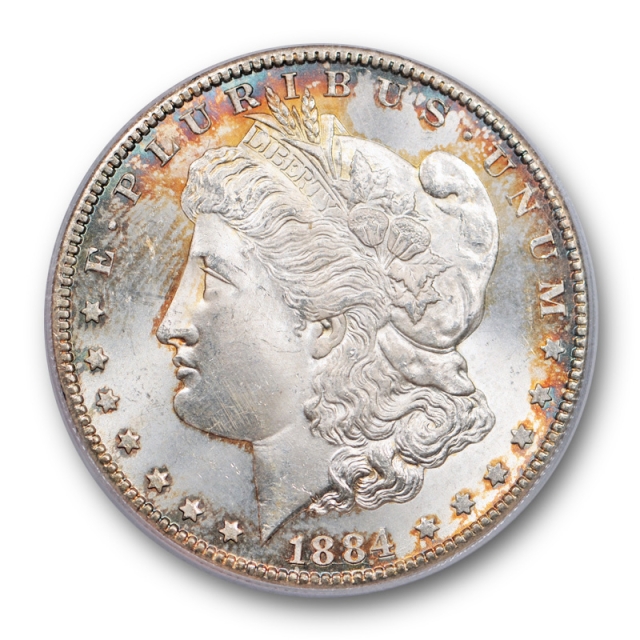 1884 CC $1 Morgan Dollar PCGS MS 64 Uncirculated Carson City Mint Toned Beauty ! Cert#2645