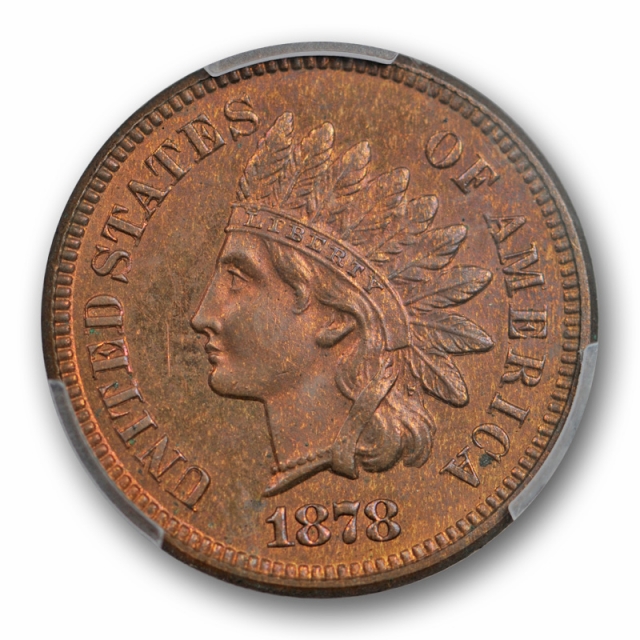 1878 1C Indian Head Cent Proof PCGS PR 64 RB Low Mintage Red Brown 