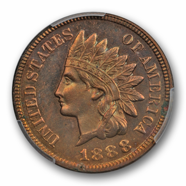 1888 1C Proof Indian Head Cent PCGS PR 63 BN Brown Low Mintage 