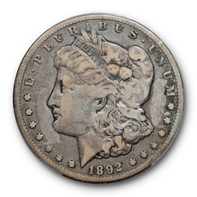 1892 CC $1 Morgan Dollar PCGS F 12 Fine Carson City Mint 