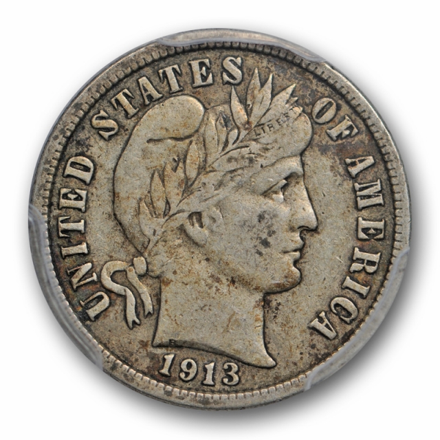 1913 S 10C Barber Dime PCGS VF 25 Very Fine Better Date Original Tough Coin ! 