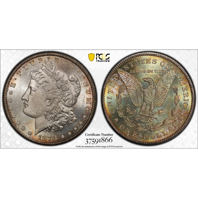 1878 CC $1 Morgan Dollar PCGS MS 64 Uncirculated Carson City Green Toned Beauty 