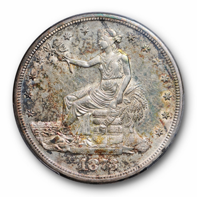 1873 S T$1 Trade Dollar PCGS AU 55 About Uncirculated to MS Tough Date
