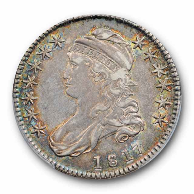 1817 50C Capped Bust Half Dollar PCGS AU 53 About Uncirculated Toned Beauty