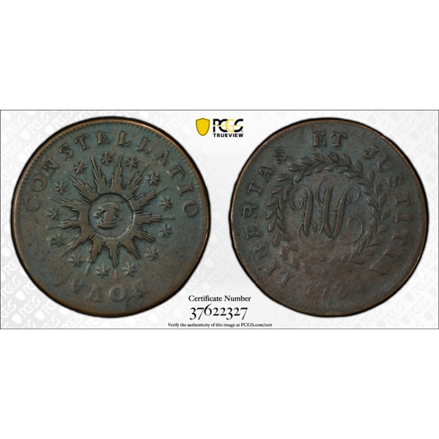 1785 C Nova Pointed Rays Colonials - Nova Constellatio Coins PCGS F 15 Fine to VF