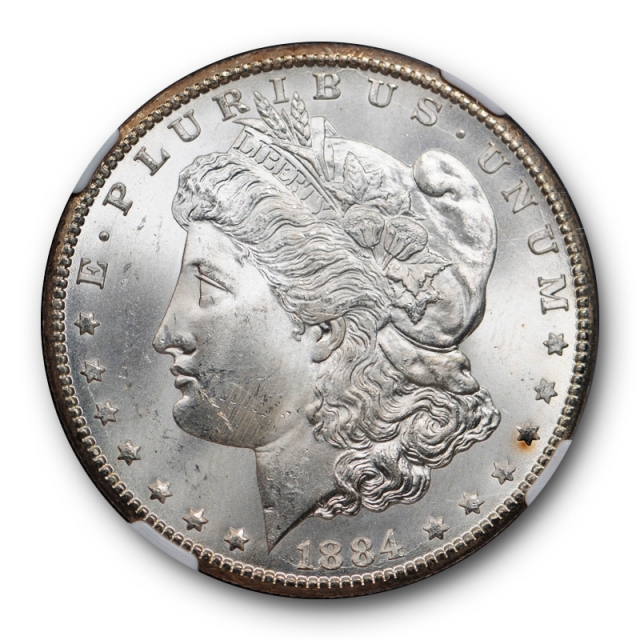 1884 CC $1 Morgan Dollar NGC MS 64 Uncirculated Carson City Mint Toned Cert#3025