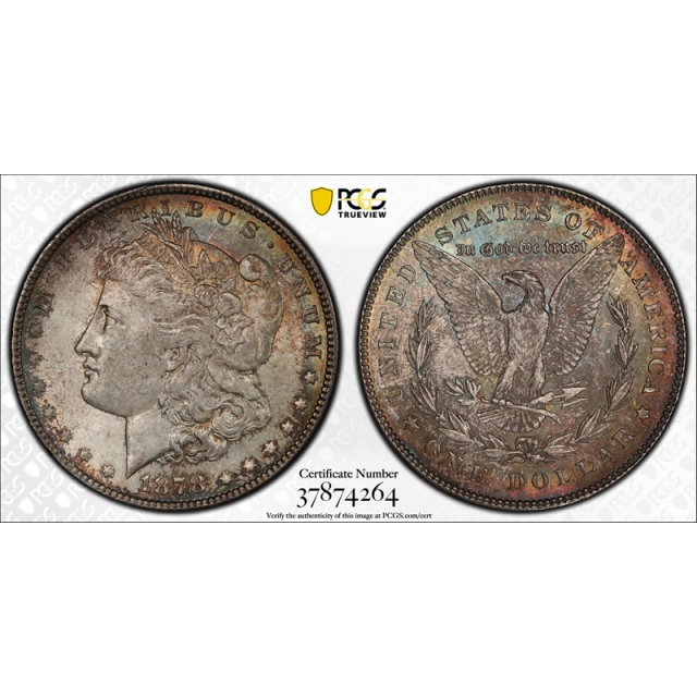 1878 7TF $1 Reverse of 1878 Morgan Dollar PCGS MS 63 Uncirculated Cert#4264