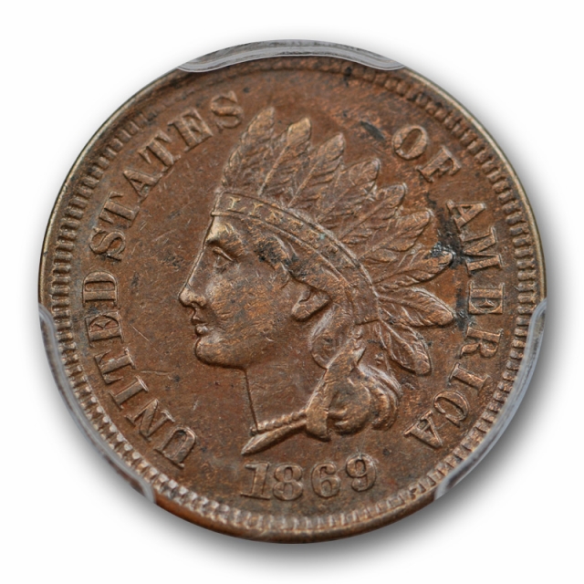 1869/69 1C RPD FS-301 S-3 Indian Head Cent PCGS AU 50 About Uncirculated 