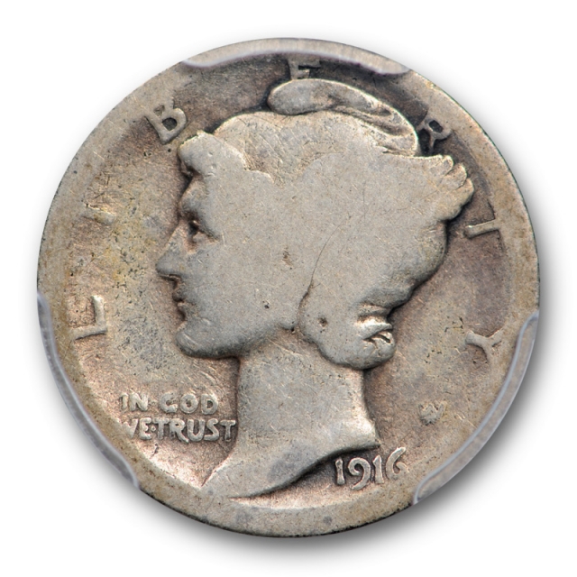 1916 D 10C Mercury Dime PCGS AG 3 About Good Denver Mint Key Date Cert#1427