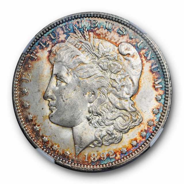 1892 O Morgan Dollar $1 NGC MS 63+ Uncirculated Toned CAC Approved  