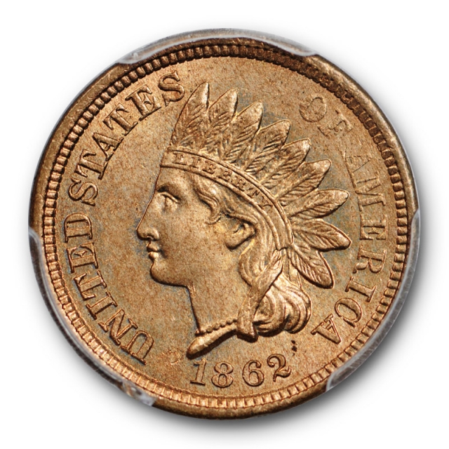 1862 1C Indian Head Cent PCGS MS 63 Uncirculated Lustrous Beauty Cert#1106