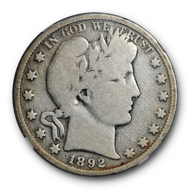 1892 O Barber Half Dollar 50C NGC G 4 Good Key Date New Orleans Mint Strong Rims