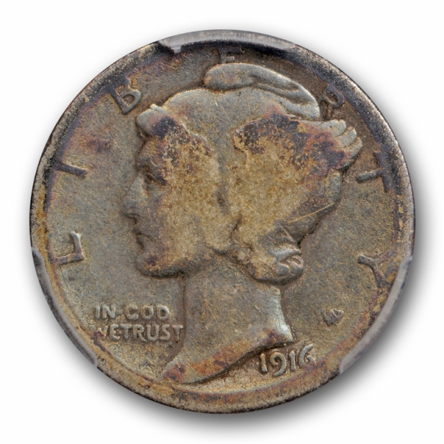 1916 D 10C Mercury Dime PCGS G 4 Good Denver Mint Key Date Original Cert#4208