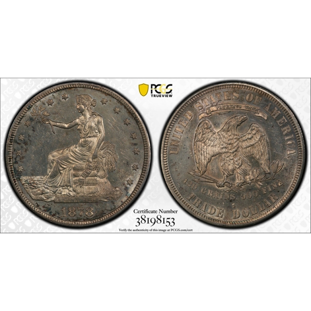 1878 S $1 Trade Dollar PCGS MS 62 Uncirculated Slightly Proof Like ! Nice ! 