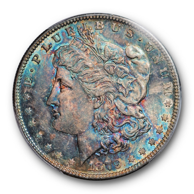 1879 S $1 Morgan Dollar PCGS MS 64 Uncirculated Colorful Toned Both Sides 