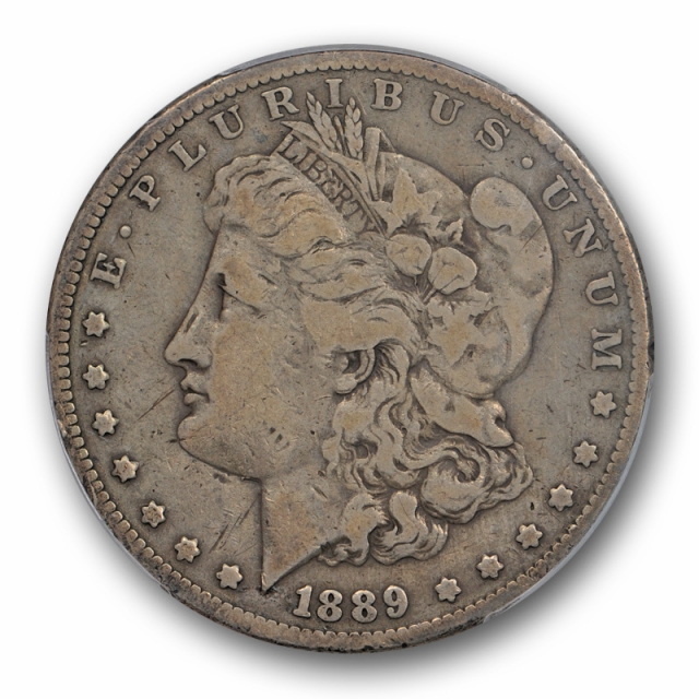 1889 CC $1 Morgan Dollar PCGS F 12 Fine Carson City Mint Key Date US Coin