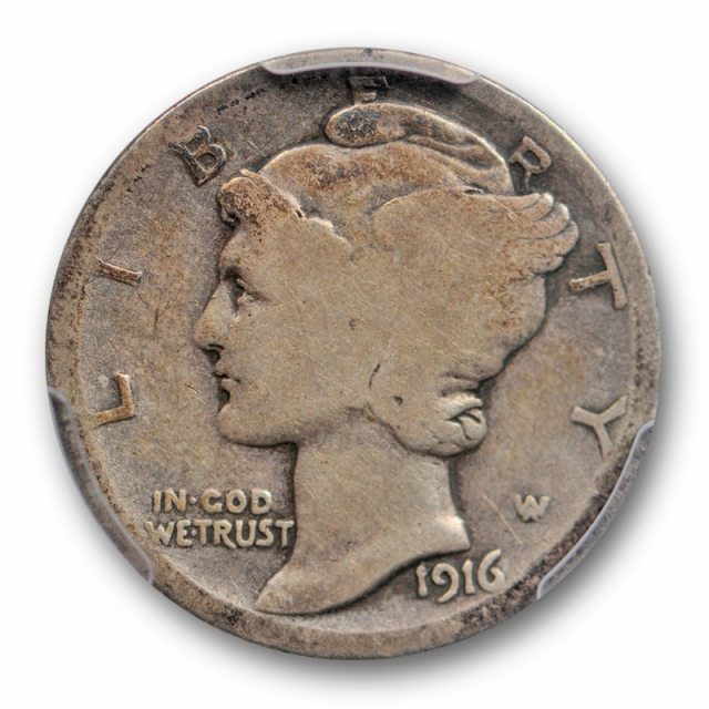 1916 D 10C Mercury Dime PCGS G 4 Good Denver Mint Key Date Original Cert#5951
