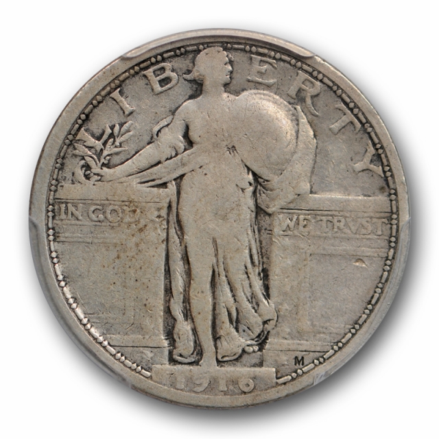 1916 25C Standing Liberty Quarter PCGS VG 8 Very Good Key Date Nice ! Cert#5952