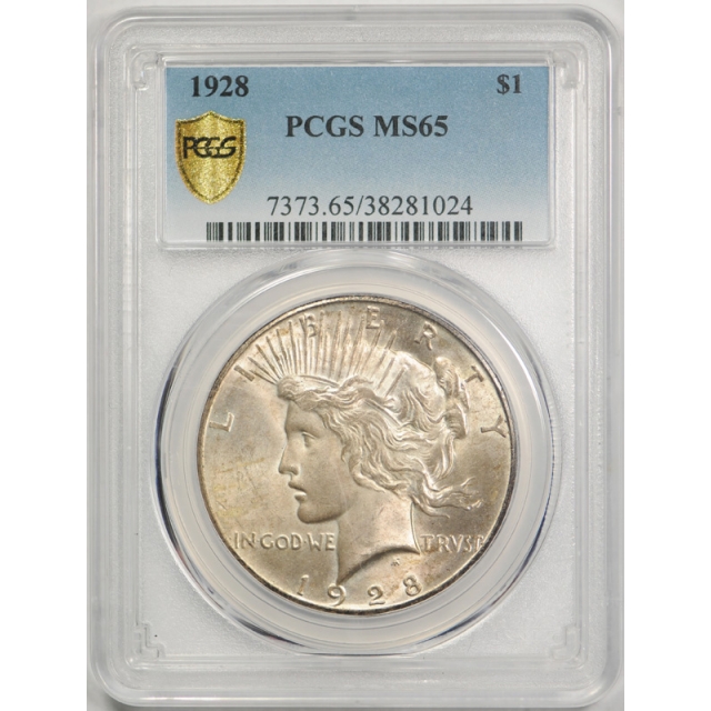 1928 $1 Peace Dollar PCGS MS 65 Uncirculated Philadelphia Mint Key Date !