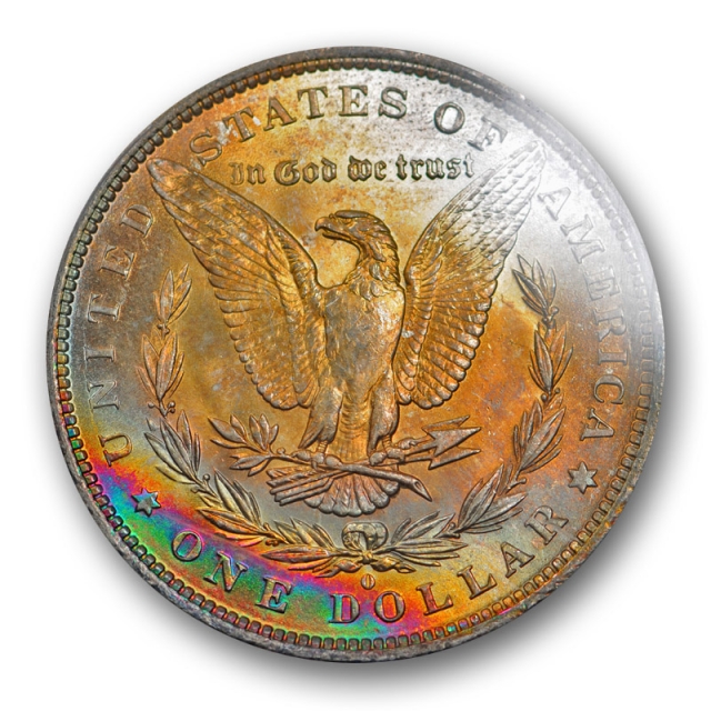 1883 O $1 Morgan Dollar PCGS MS 62 Uncirculated Toned Beauty Colorful ! 
