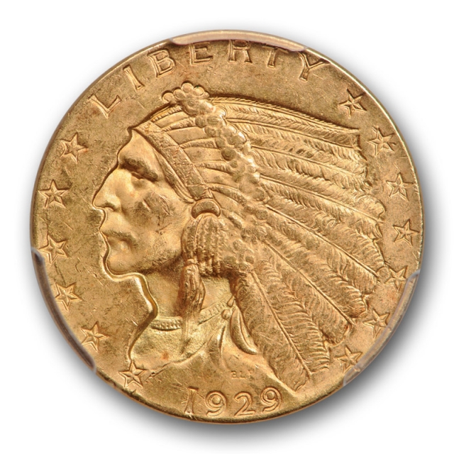 1929 $2.50 Indian Head PCGS MS 64+ Uncirculated Lustrous Original Beauty ! 