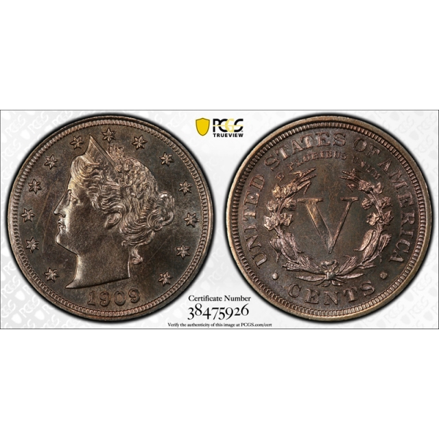 1909 5C Proof Liberty Head Nickel PCGS PR 63 Low Mintage Proof US Type Coin