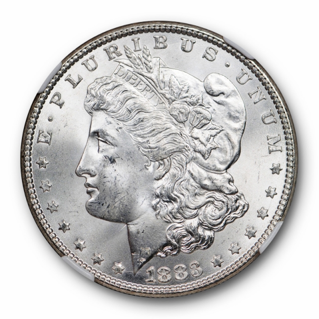 1883 $1 Morgan Dollar NGC MS 65 Uncirculated Blast White Lustrous P Mint