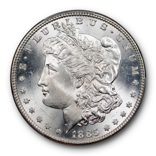 1885 $1 Morgan Dollar PCGS MS 66+ Plus Uncirculated CAC Approved Blast White