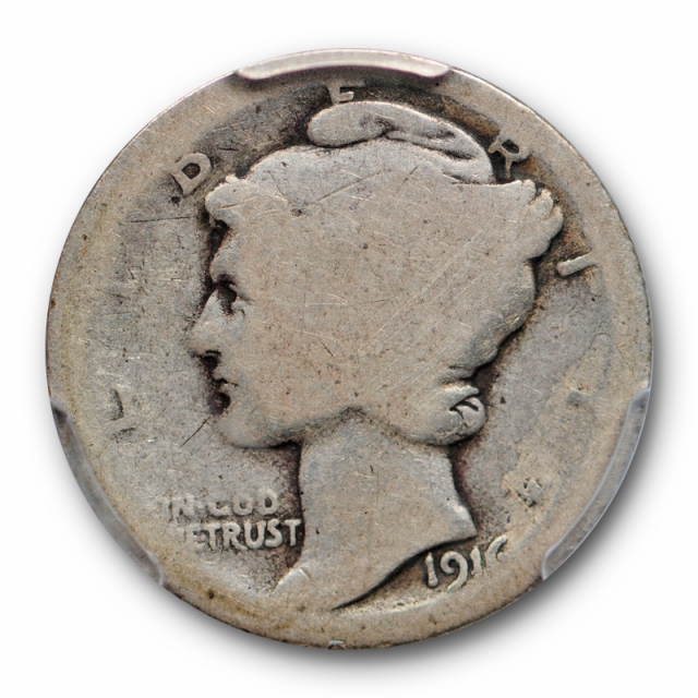 1916 D 10C Mercury Dime PCGS FR 02 2 Fair Key Date Denver Mint Cert#3284