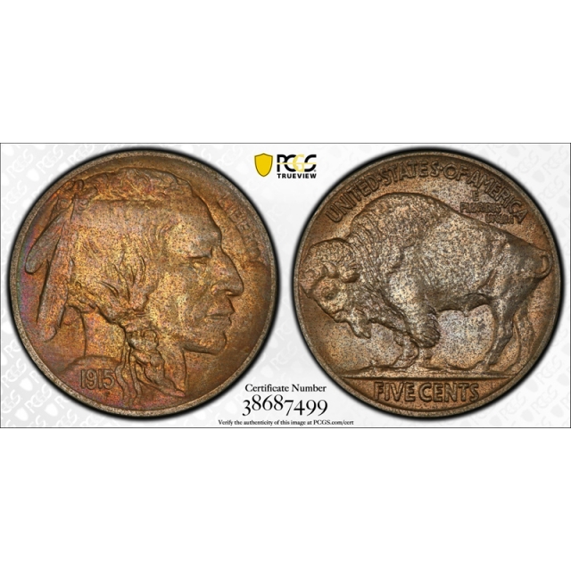 1915 5C Proof Buffalo Nickel PCGS PR 62 Attractively Toned Beauty Low Mintage