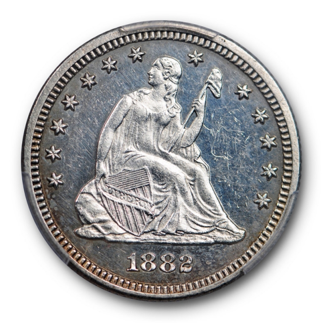 1882 25C Seated Liberty Quarter Proof PCGS PR 62 Low Mintage Looks Cameo ? 