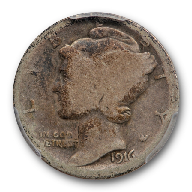 1916 D 10C Mercury Dime PCGS AG 3 About Good Denver Mint Key Date Cert#3572