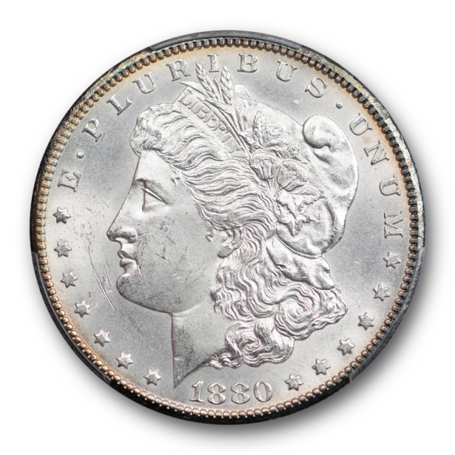 1880 CC $1 Morgan Dollar PCGS MS 63 Uncirculated Carson City Mint Exceptional Cert#3581