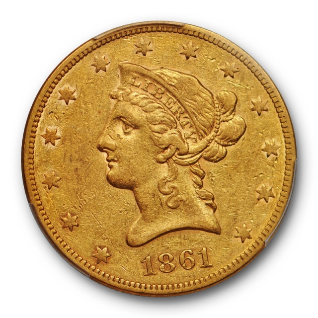 1861 $10 Liberty Head Eagle PCGS XF 40 Extra Fine Civil War Era Gold Piece