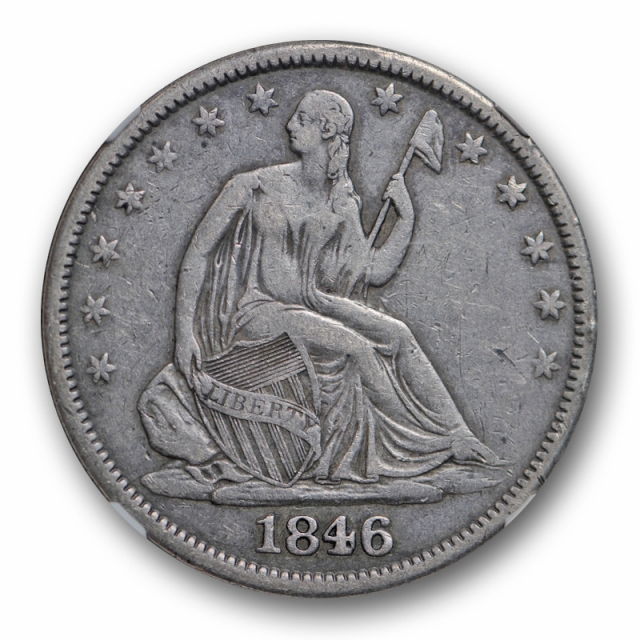 1846 O Medium Date Seated Liberty Half Dollar NGC VF 30 Very Fine to XF 
