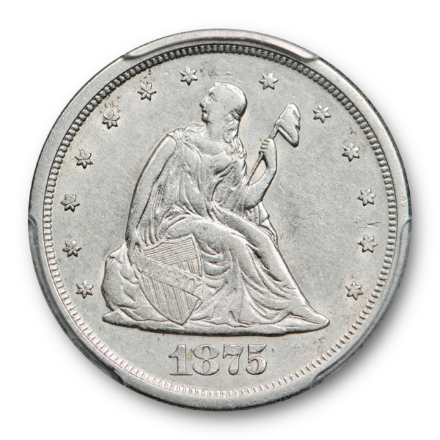 1875 S 20C Twenty Cent Piece PCGS AU 50 About Uncirculated US Type Coin 