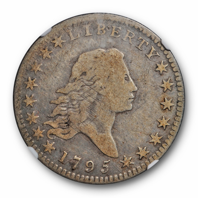 1795 Flowing Hair Half Dollar 50c NGC Fine F Details Reverse Damaged Early US Type